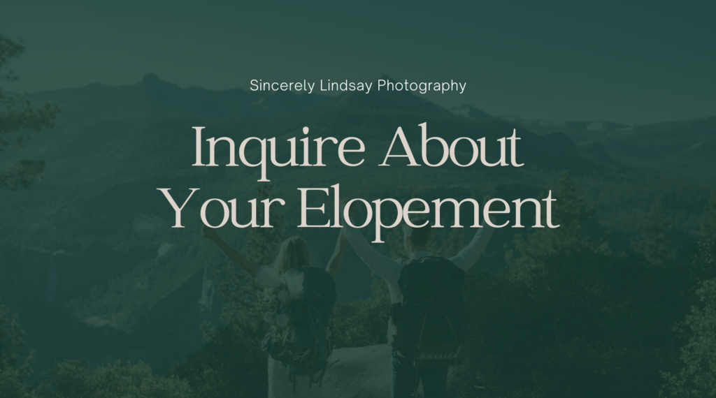 Inquire with Sincerely Lindsay Photography